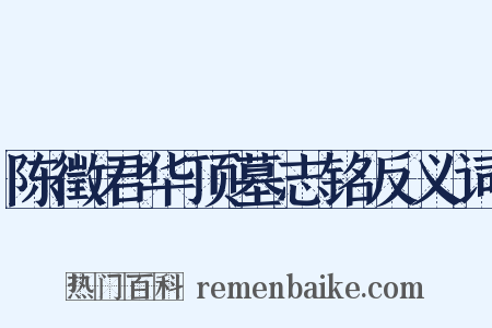 陈徵君华顶墓志铭反义词是什么意思的图片
